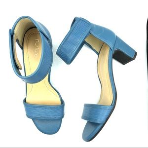 Nurture | Blue Leather 90s Low Heel